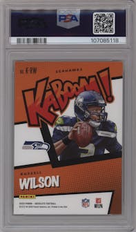 Russell Wilson from the 2020 Panini Absolute set graded by PSA and given an overall grade of 10.