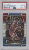 Cade Cunningham from the 2021-22 Panini Select set featuring a Tri-Color parallel graded by PSA and given an overall grade of 10.