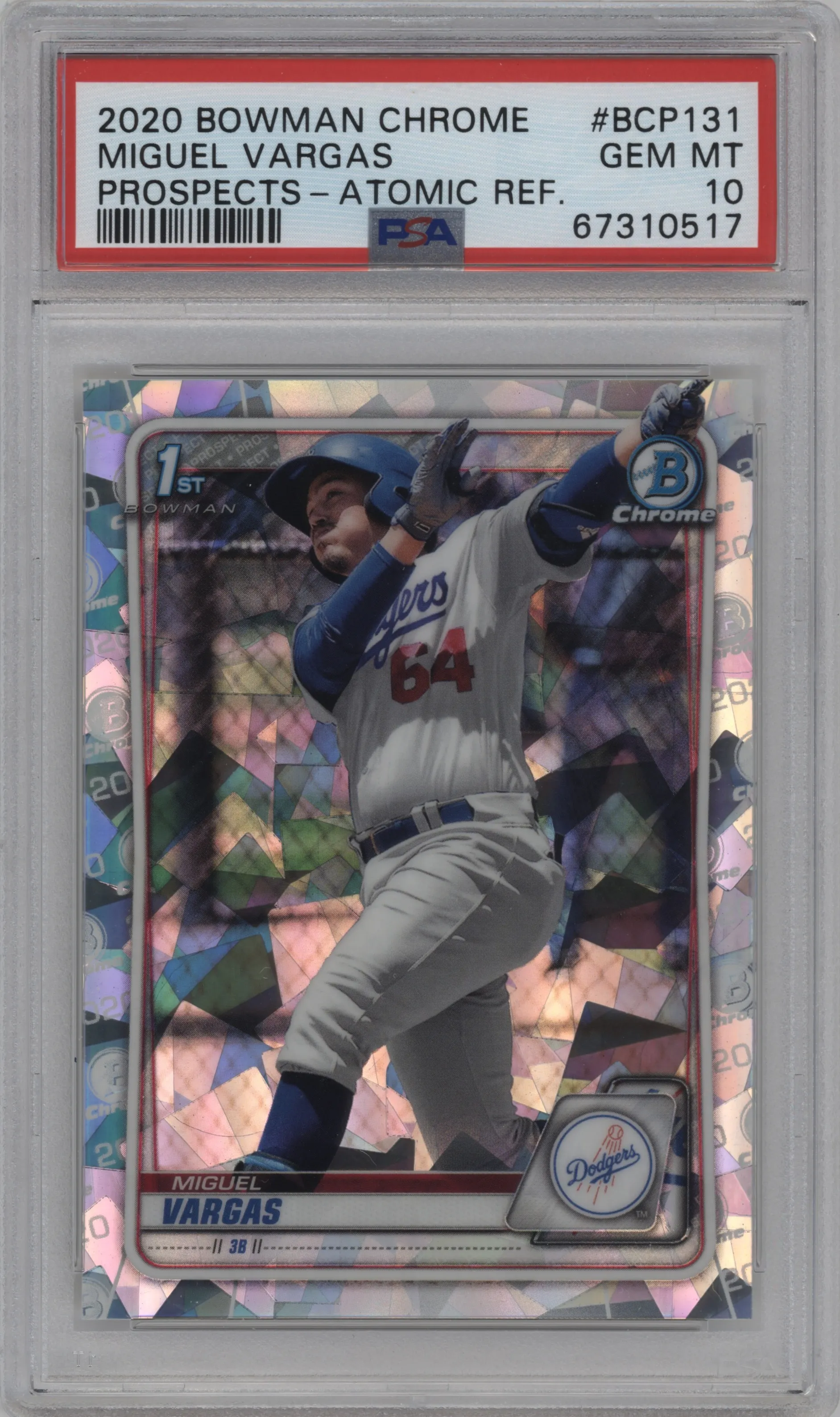 2020 Bowman Chr.Pros. Miguel Vargas Atomic Refractor #BCP-131 PSA 10
