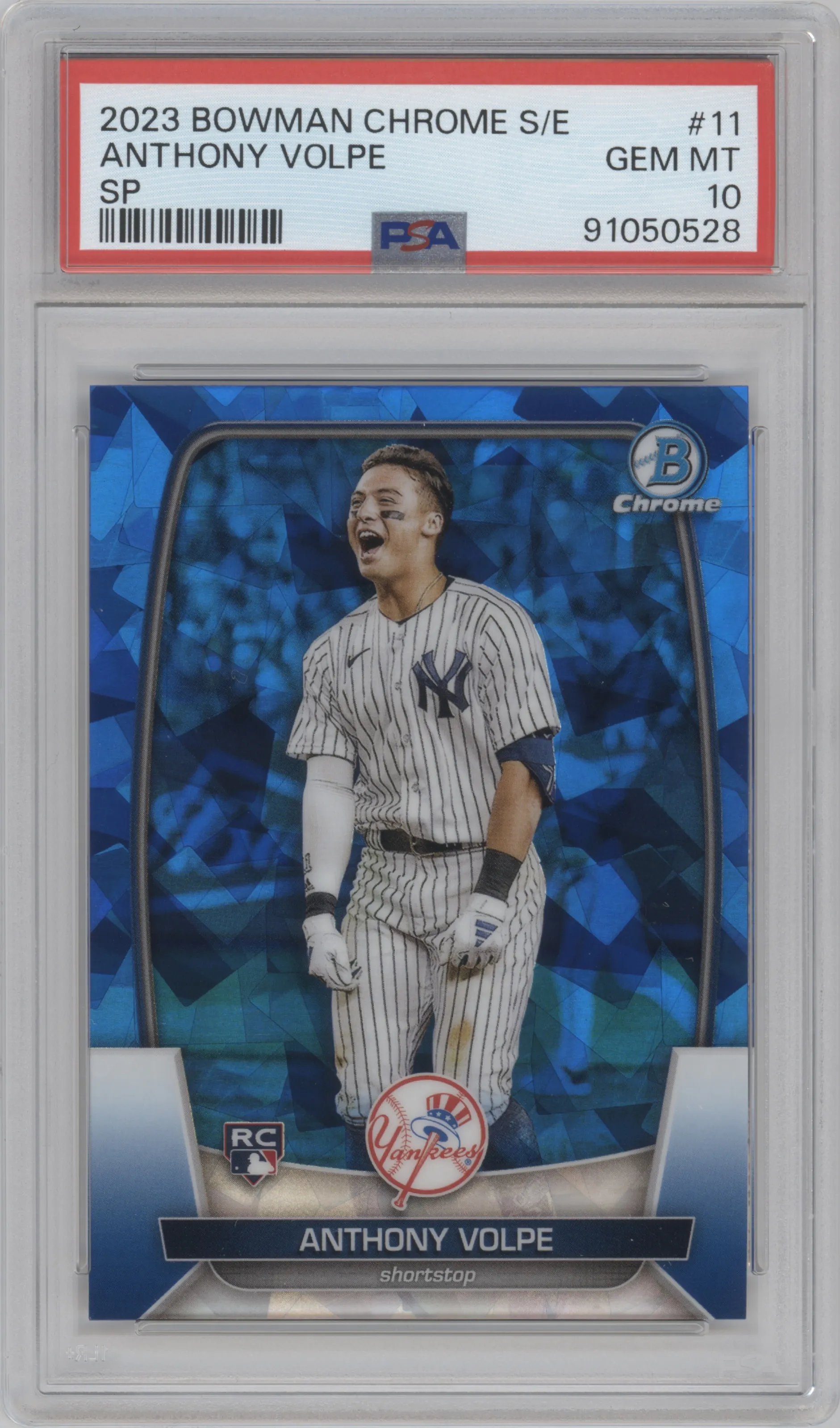 2023 Bowman Chrome Sapphire Edition SP Anthony Volpe PSA 10