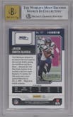 Jaxon Smith-Njigba  from the 2023 Panini Contenders Optic set featuring a Teal parallel graded by Beckett and given an overall grade of 9.