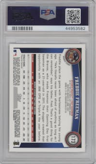 Freddie Freeman from the 2011 Topps Chrome set graded by PSA and given an overall grade of 10.