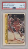 Michael Jordan from the 1986-87 Fleer set graded by PSA and given an overall grade of 6.