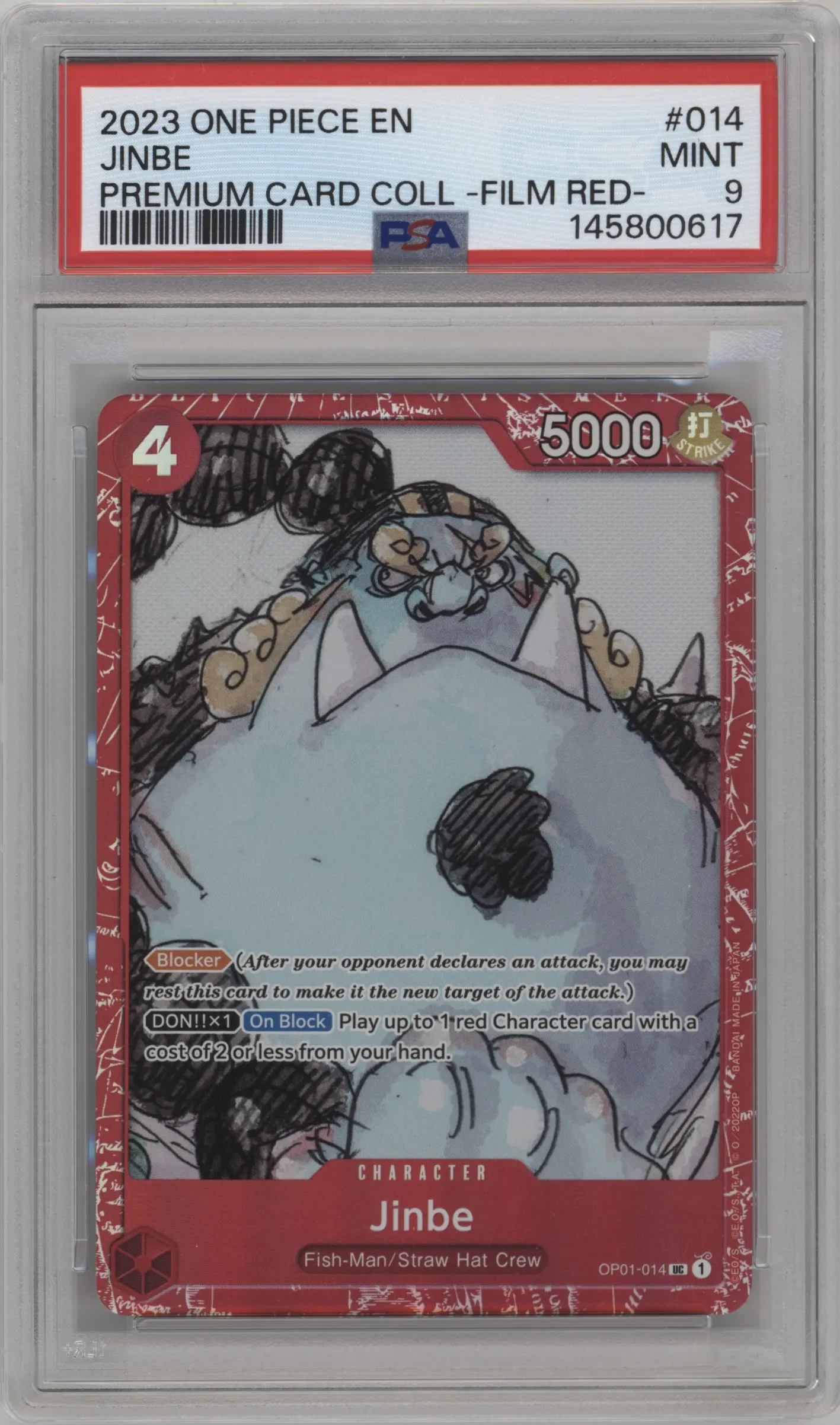 2023 One Piece PC Coll. FILM RED Ed. Jinbe PSA 9