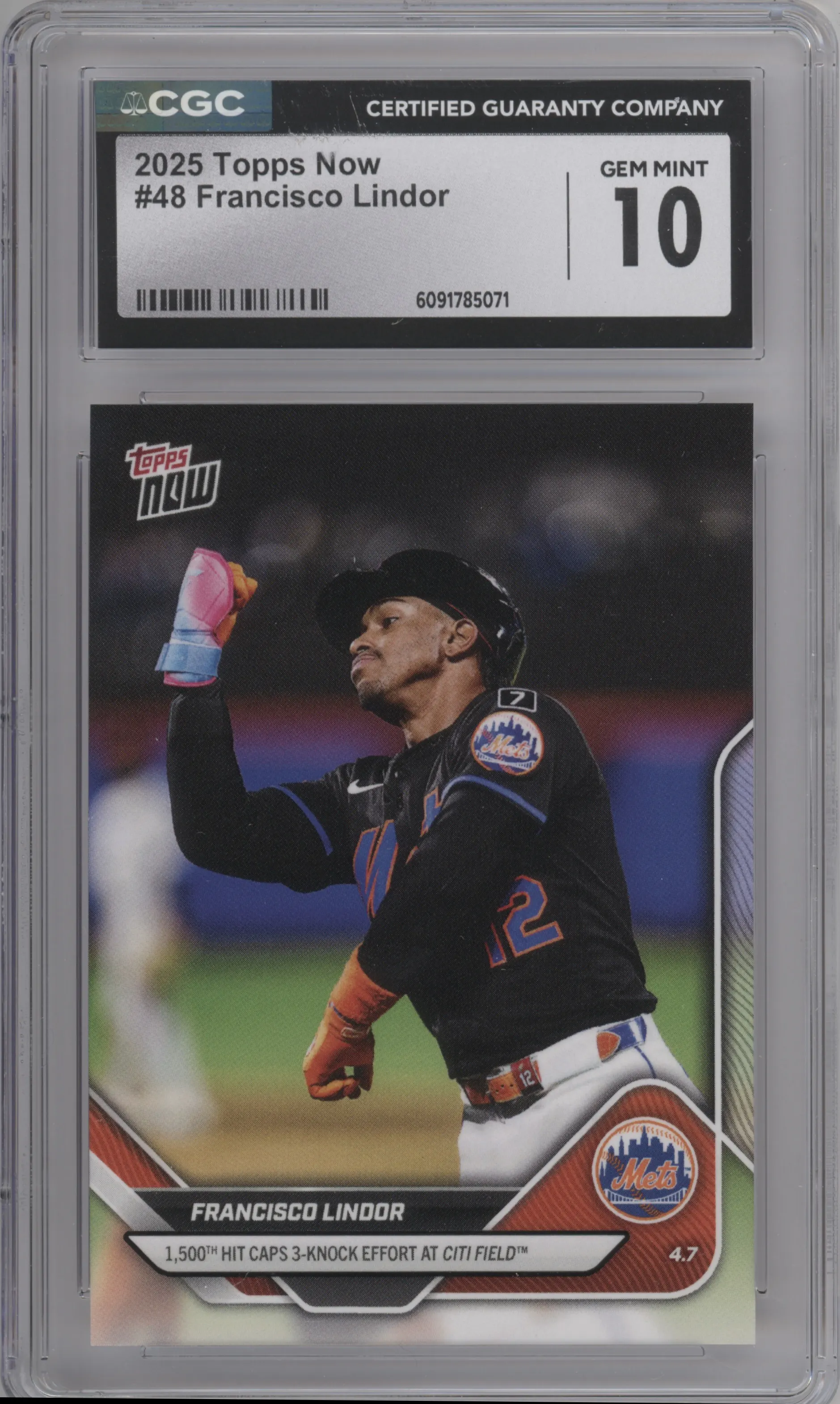 2025 Topps Now Francisco Lindor CGC 10