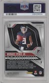 Michael Penix Jr. from the 2024 Panini Prizm set graded by PSA and given an overall grade of 9.