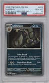 Umbreon from the 2025 Pokemon SV set featuring a Poke Ball parallel graded by PSA and given an overall grade of 10.