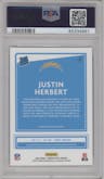 Justin Herbert from the 2020 Panini Donruss Optic set graded by PSA and given an overall grade of 10.