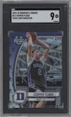 Cooper Flagg from the 2024-25 Bowman University Chrome set featuring a Team Logo Variations parallel graded by SGC and given an overall grade of 9.