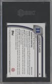 Cooper Flagg from the 2024-25 Bowman University Chrome set featuring a Team Logo Variations parallel graded by SGC and given an overall grade of 9.