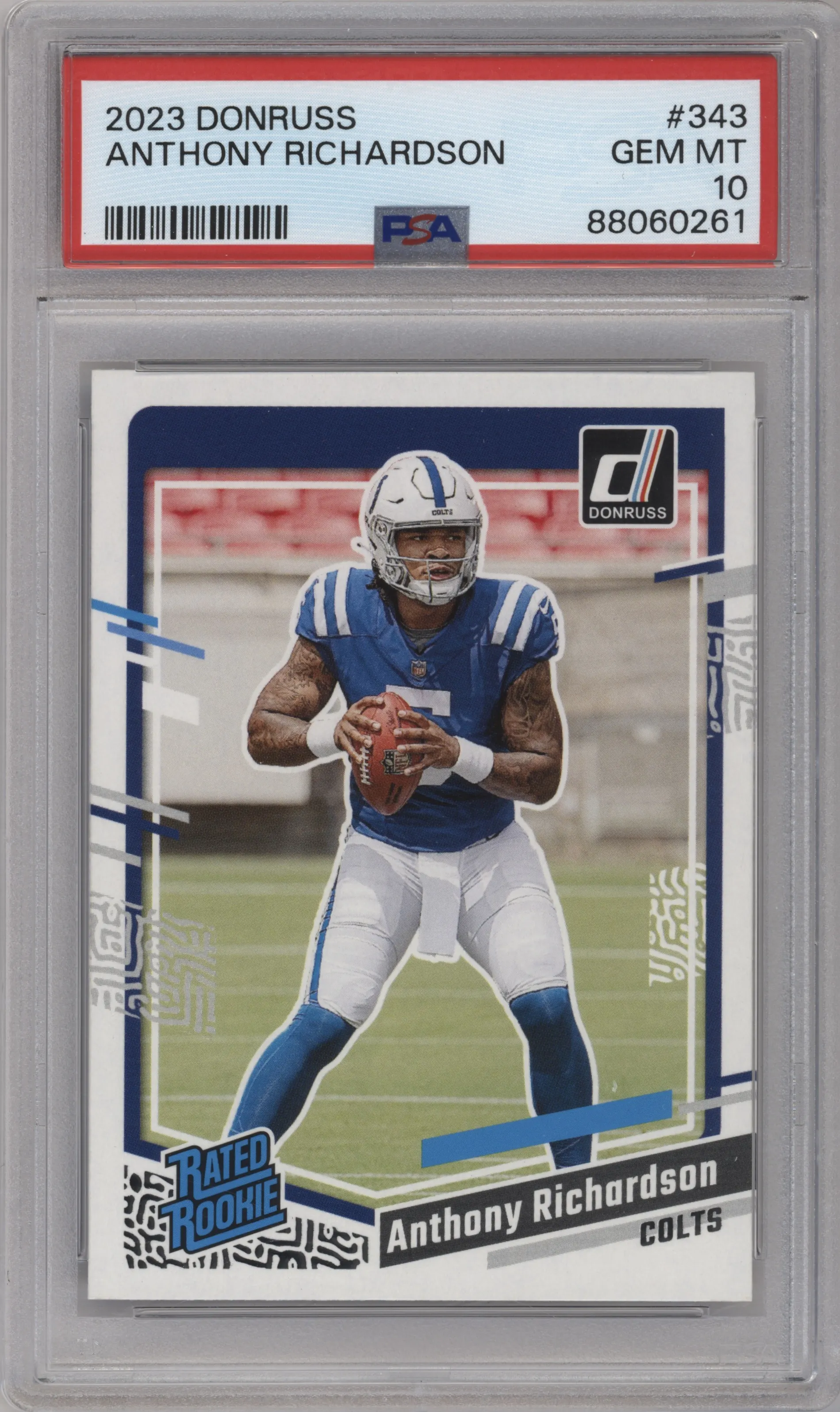 2023 Panini Donruss Rated Rookie Anthony Richardson PSA 10