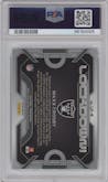 Maxx Crosby from the 2023 Panini Prizm set featuring a No Huddle parallel graded by PSA and given an overall grade of 10.