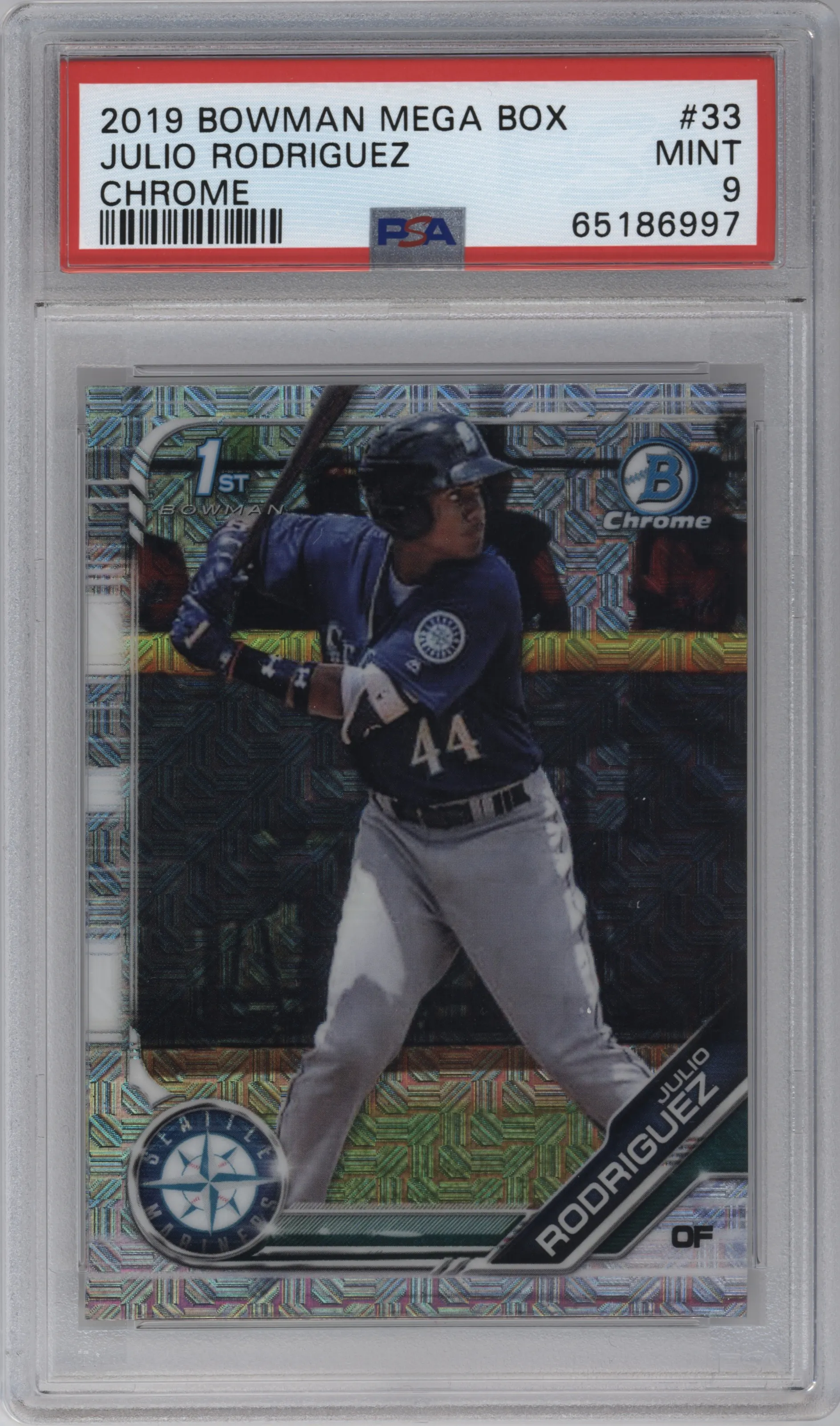 2019 Bowman Mega Box Chrome Julio Rodriguez #BCP-33 PSA 9