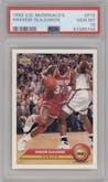 Hakeen Olajuwon from the 1992-93 UD McDonald's set graded by PSA and given an overall grade of 10.