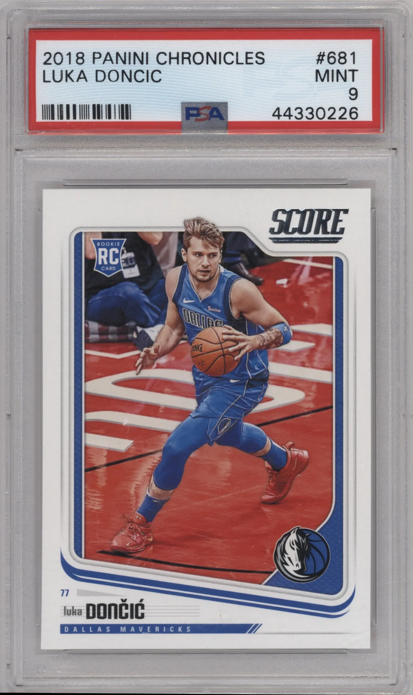 2018 Panini Chronicles Score Luka Doncic PSA 9