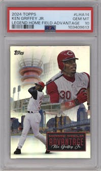 Ken Griffey Jr. from the 2024 Topps Update set graded by PSA and given an overall grade of 10.