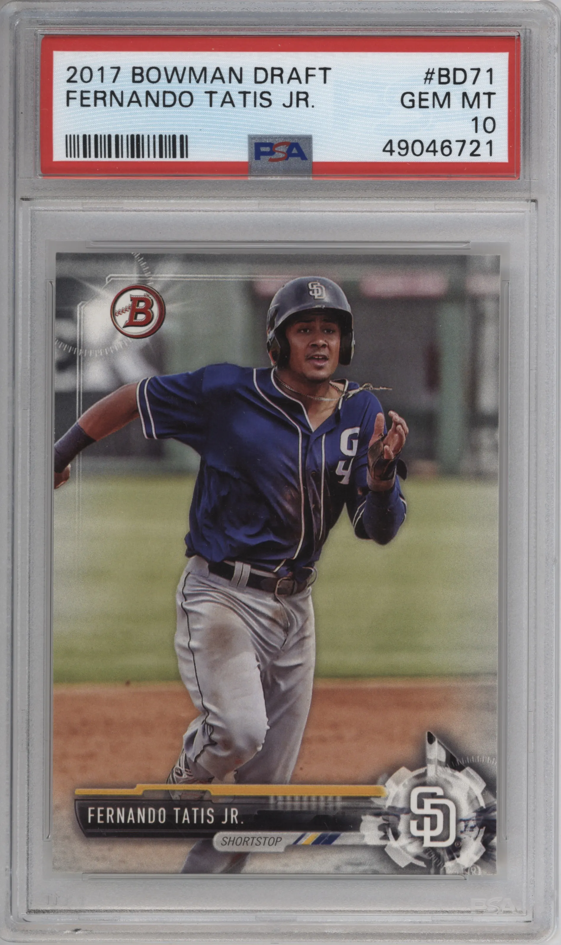 2017 Bowman Draft Fernando Tatis Jr. #BD-71 PSA 10