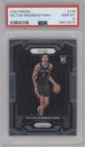 Victor Wembanyama from the 2023-24 Panini Prizm set graded by PSA and given an overall grade of 10.