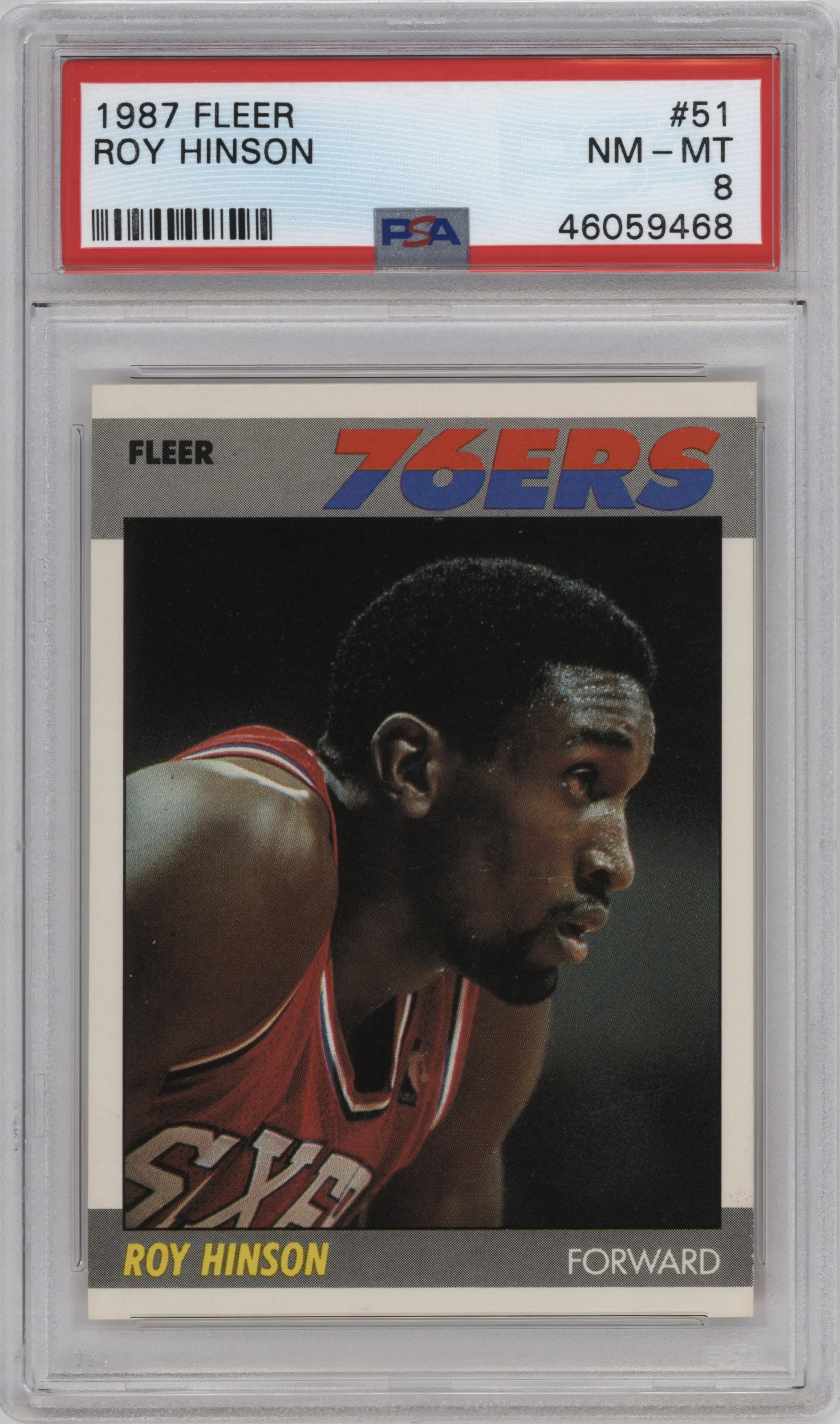 1987 Fleer Roy Hinson PSA 8