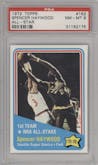 Spencer Haywood from the 1972-73 Topps Basketball set graded by PSA and given an overall grade of 8.