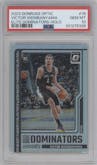 Victor Wembanyama from the 2023-24 Donruss Optic set featuring a Holo parallel graded by PSA and given an overall grade of 10.