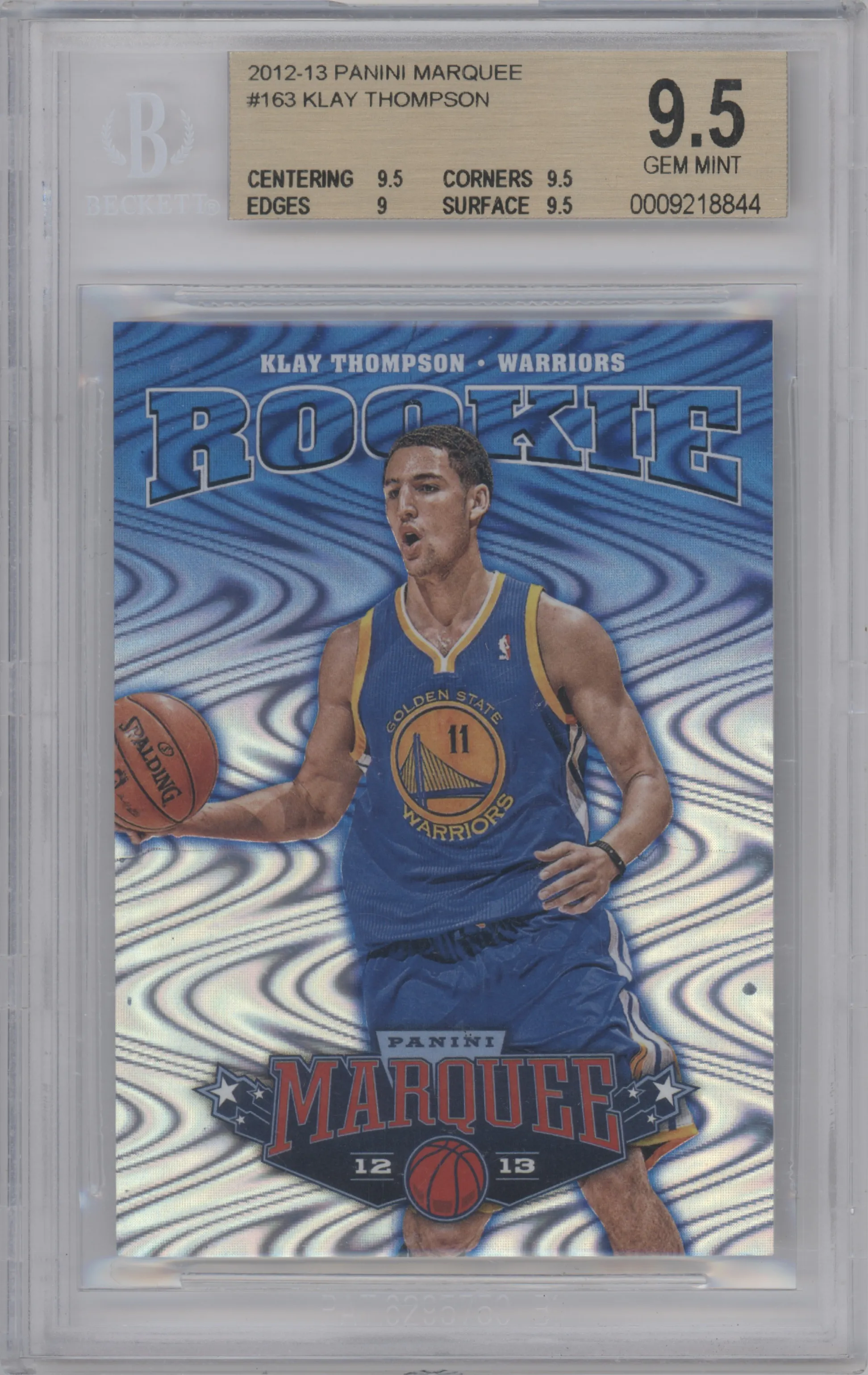 2012 Panini Marquee Swirlorama Klay Thompson BGS 9.5