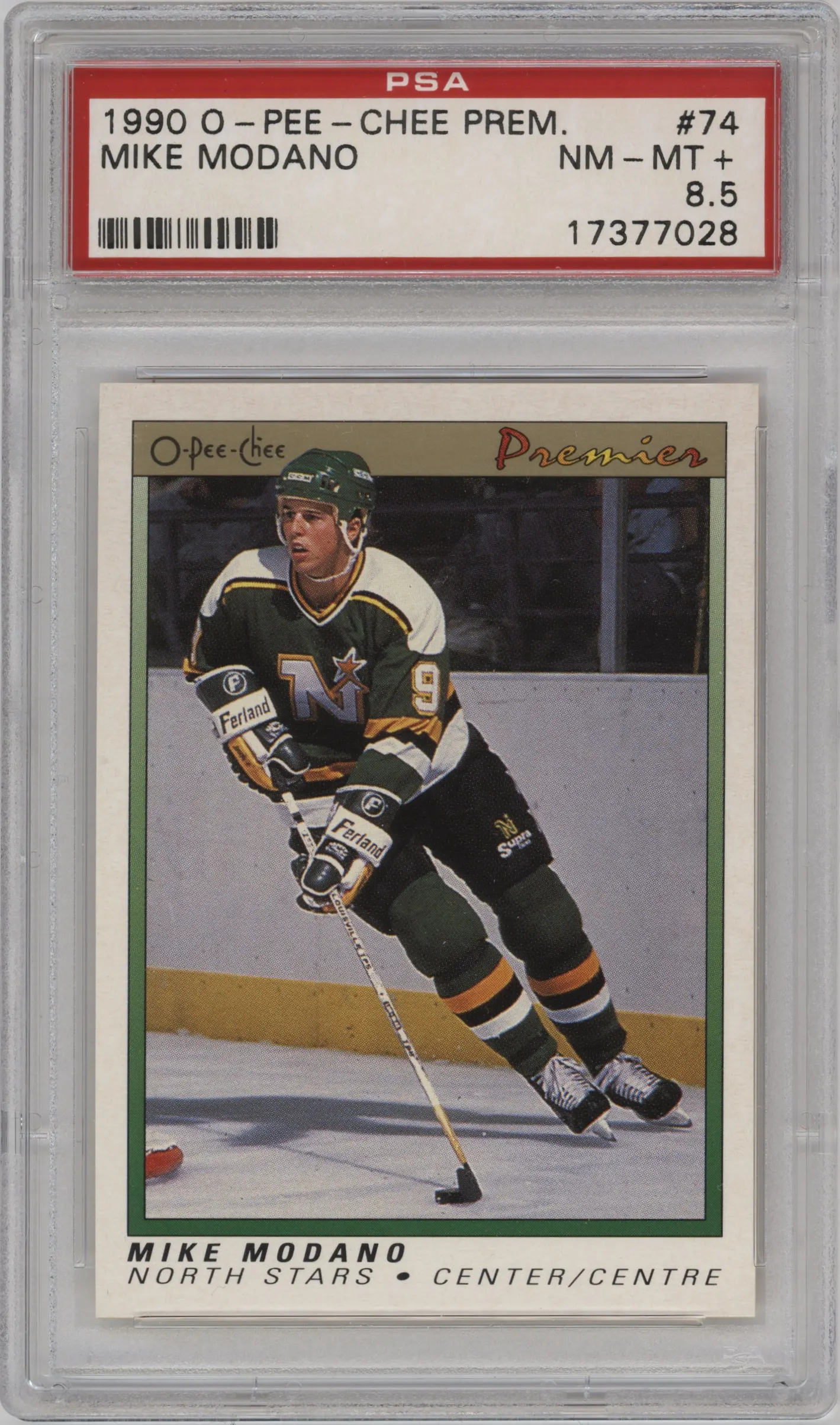 1990 O-Pee-Chee Premier Mike Modano #74 PSA 8.5