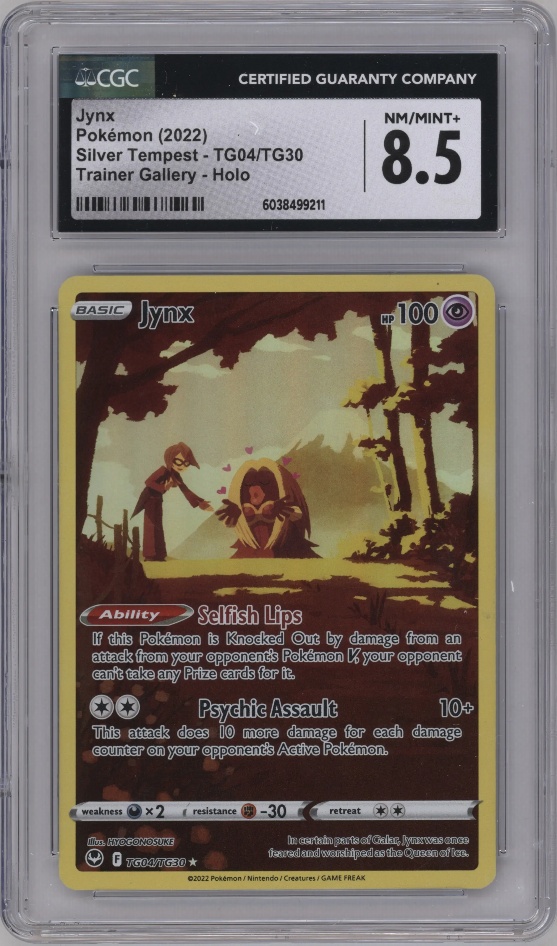 2022 Pokemon SWSH Silver Tempest TG Jynx #TG04 CGC 8.5