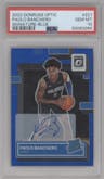 Paolo Banchero from the 2022-23 Panini Donruss Optic  set featuring a Blue parallel graded by PSA and given an overall grade of 10.