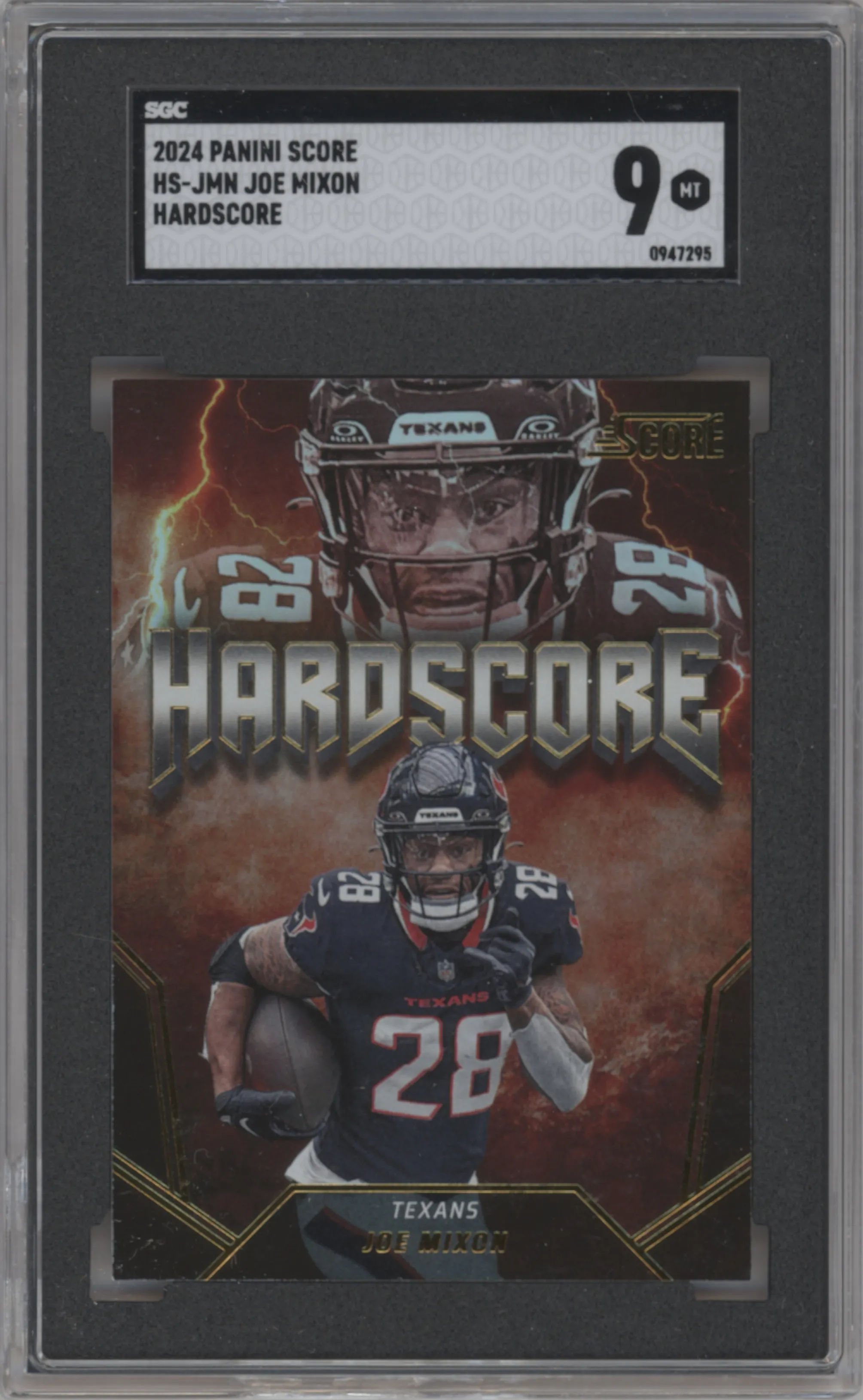 2024 Panini Score Hardscore Joe Mixon #HS-JMN SGC 9