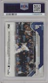 Mookie Betts from the 2025 Topps Now set graded by PSA and given an overall grade of 10.