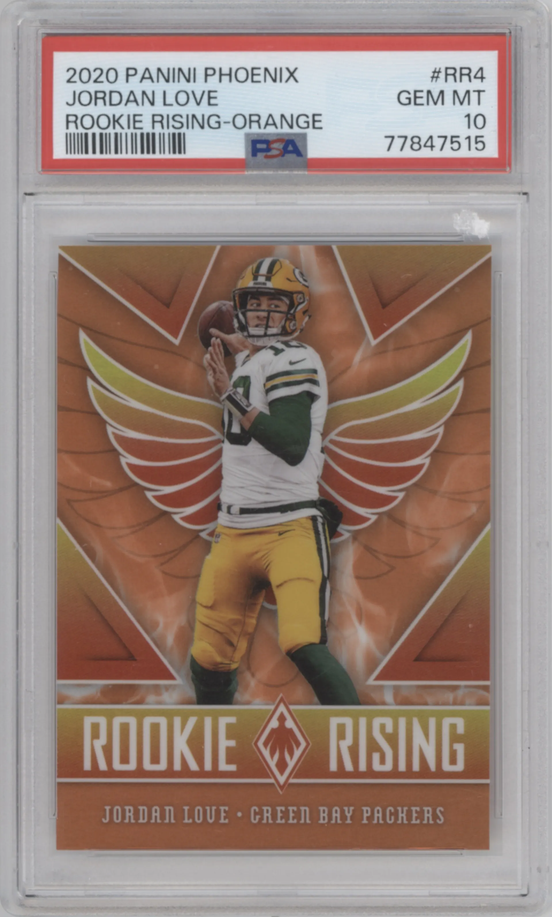 2020 Panini Phoenix Rookie Rising Jordan Love Orange #RR-4 PSA 10