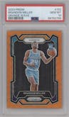 Brandon Miller from the 2023-24 Panini Prizm set featuring a Orange Wave parallel graded by PSA and given an overall grade of 10.
