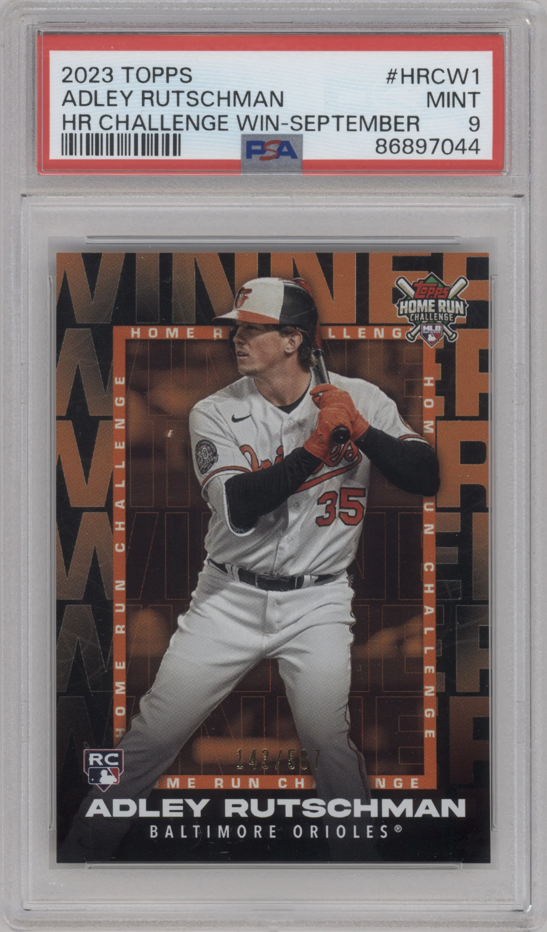 2023 Topps Series 2 Home Run Challenge Adley Rutschman September PSA 9