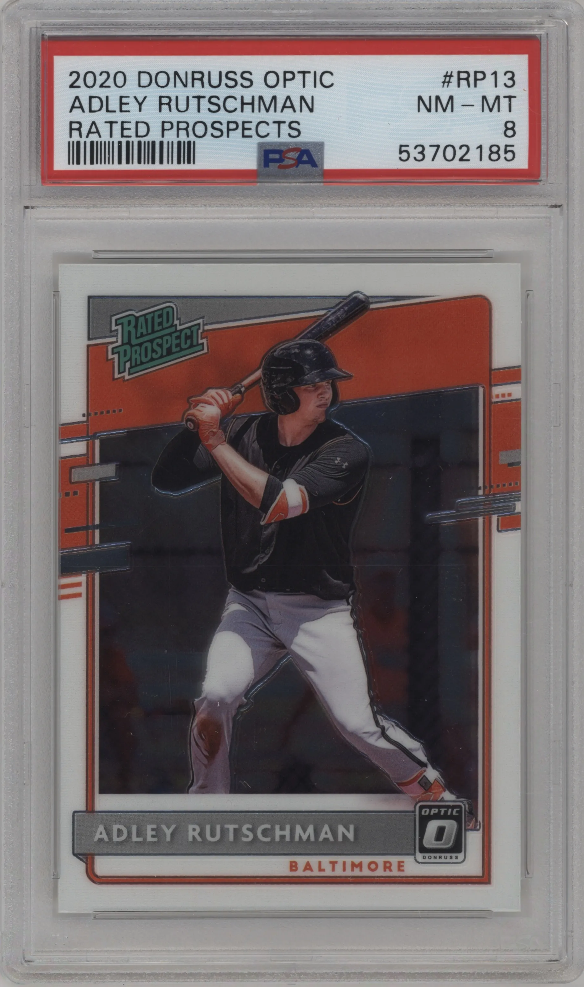 2020 Panini Donruss Optic Rated Prospect Adley Rutschman PSA 8