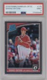 Shohei Ohtani from the 2018 Panini Donruss Optic set graded by PSA and given an overall grade of 9.