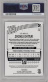 Shohei Ohtani from the 2018 Panini Donruss Optic set graded by PSA and given an overall grade of 9.
