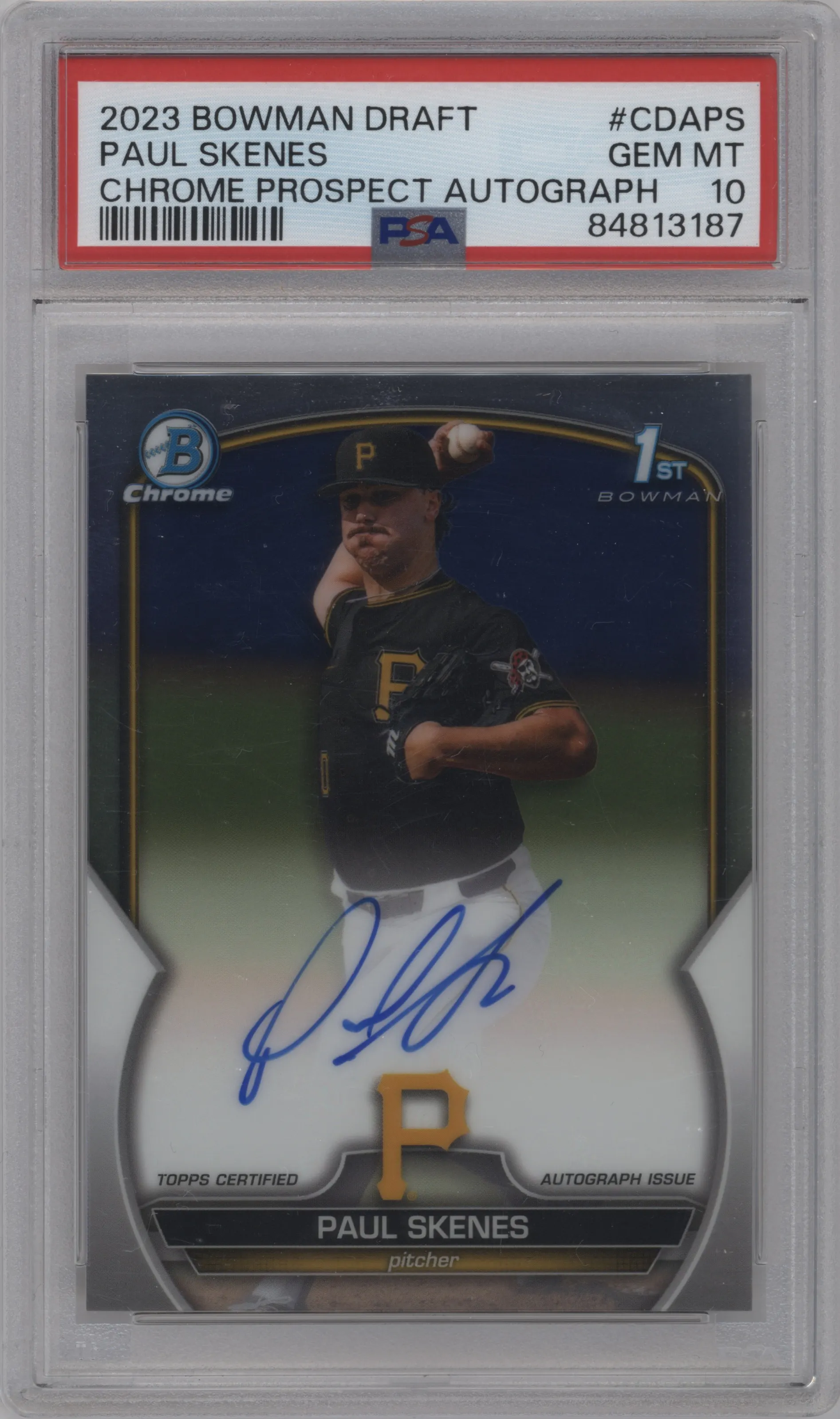 2023 Bowman Draft Chr.Pros.Auto Paul Skenes #CDA-PS PSA 10