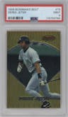 Derek Jeter from the 1996 Bowman's Best set graded by PSA and given an overall grade of 9.