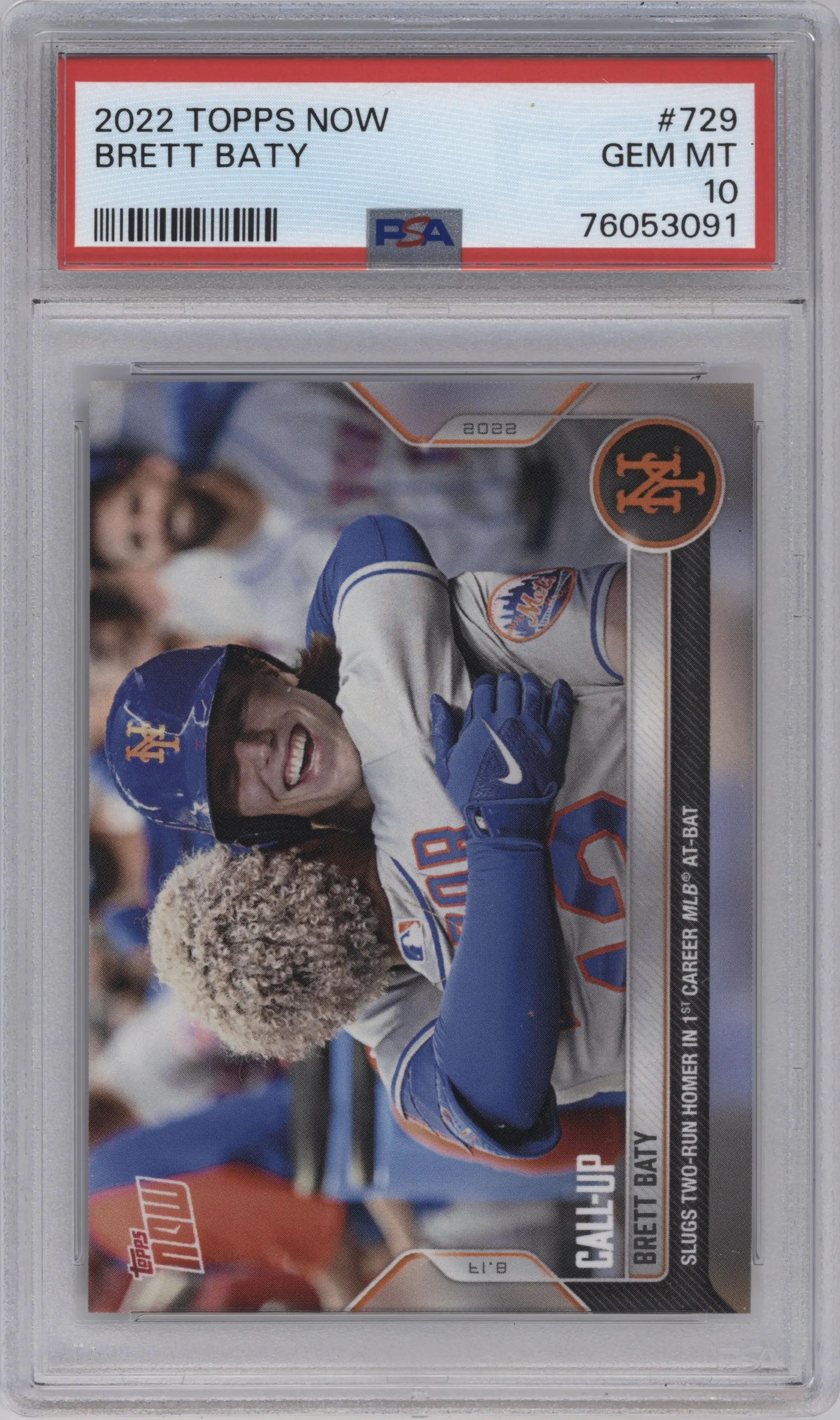 2022 Topps Now Brett Baty PSA 10