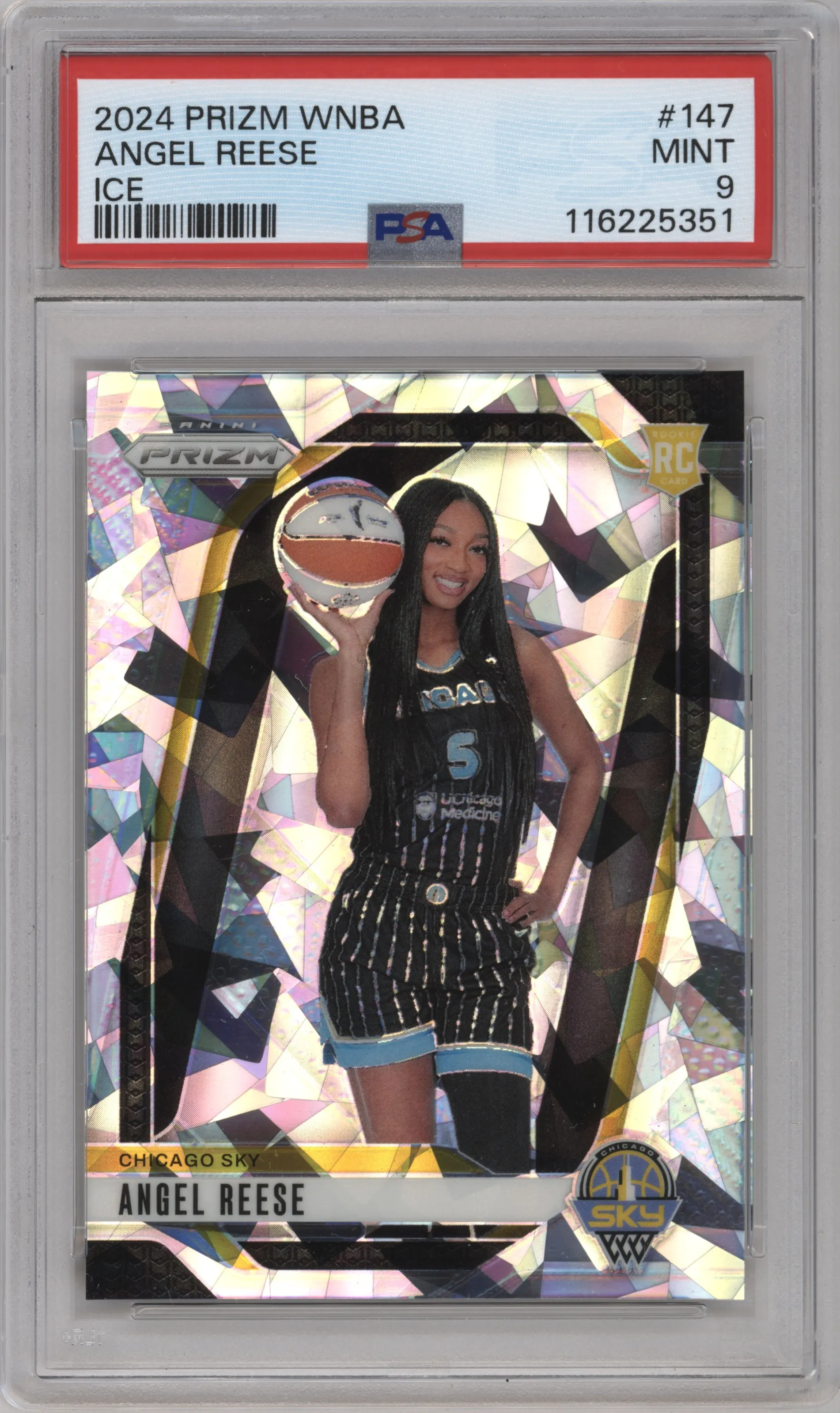 2024 Panini Prizm WNBA Angel Reese Ice #147 PSA 9