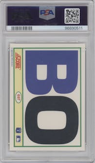 Bo Jackson  from the 1990 Score set graded by PSA and given an overall grade of 10.