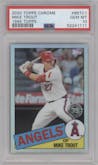 Mike Trout from the 2020 Topps Chrome set graded by PSA and given an overall grade of 10.