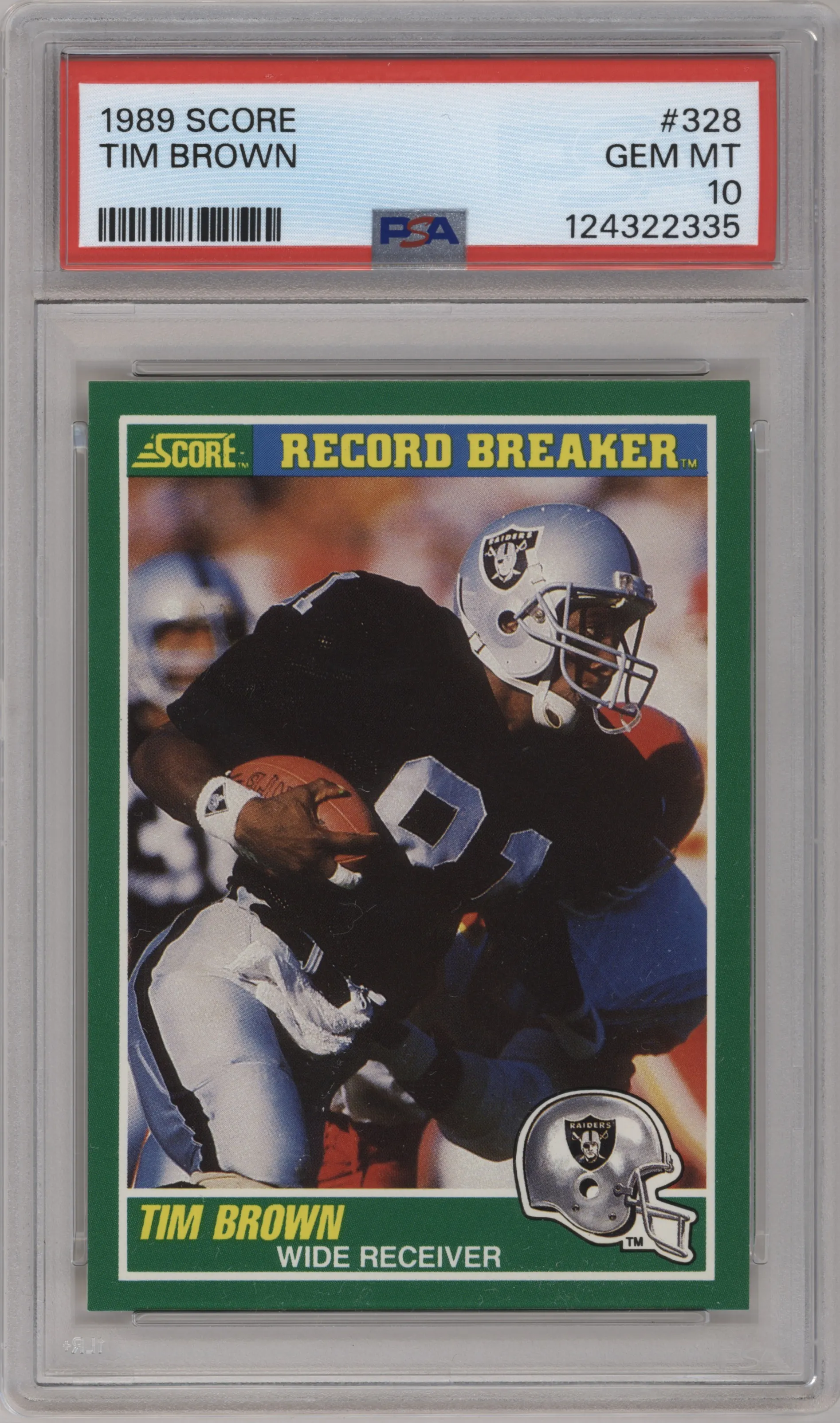 1989 Score Tim Brown #328 PSA 10