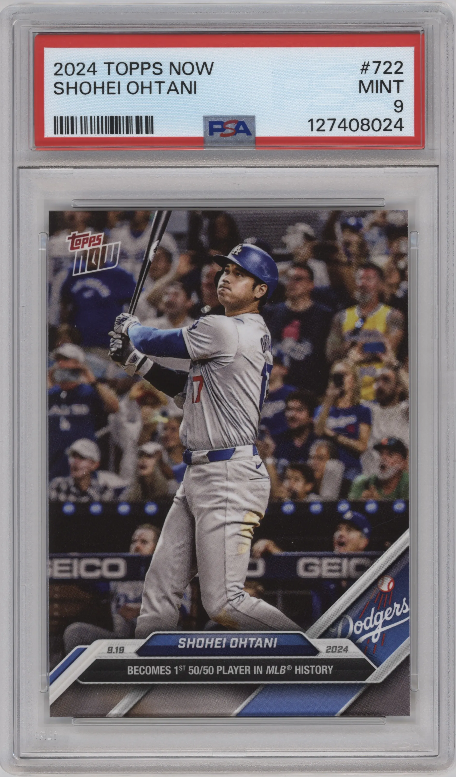 2024 Topps Now Shohei Ohtani PSA 9