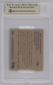 Rob Gronkowski from the 2011 Topps set graded by Beckett and given an overall grade of 9.5.