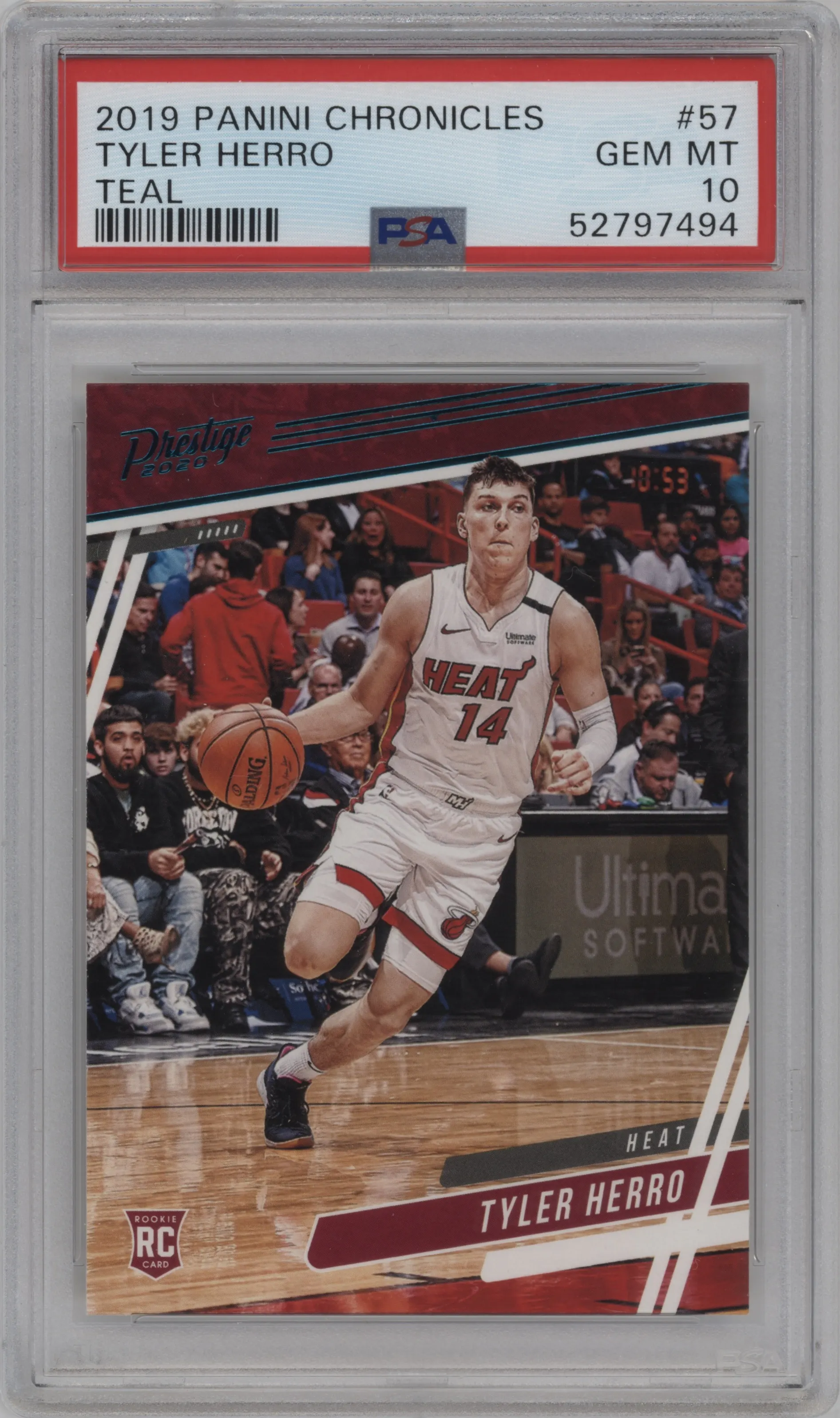 2019 Panini Chronicles Prestige Tyler Herro Teal #57 PSA 10