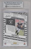 Brock Bowers from the 2024 Panini Absolute set featuring a Green parallel graded by Beckett and given an overall grade of 8.