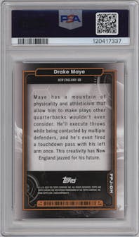 Drake Maye from the 2024 Topps Cosmic Chrome set graded by PSA and given an overall grade of 10.