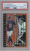 Caleb Williams/Jim McMahon from the 2024 Panini Obsidian set featuring a Orange Mosaic parallel graded by PSA and given an overall grade of 9.